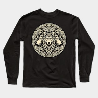 Celtic Wolf Mandala Long Sleeve T-Shirt